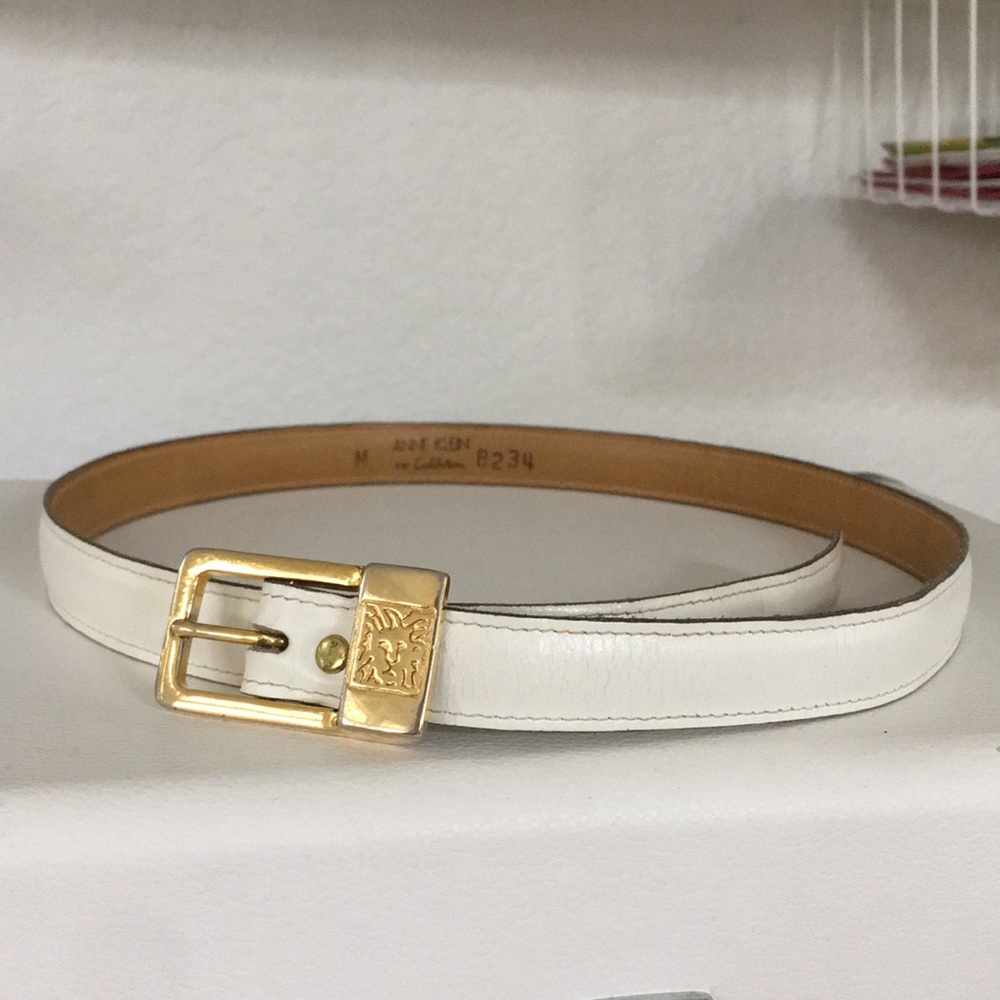 Vintage Anne Klein for Calderon lion buckle belt